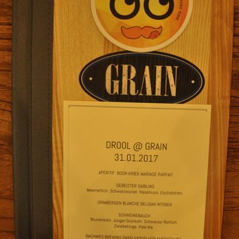 Grain  - the menu from the drool event - Brewpubs Near Me - Zürich, ZH