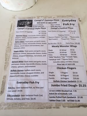 Menu photo 3 CAMPI'S PIZZA Dunkirk, NY