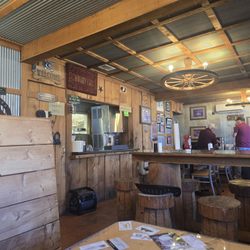 Oinky's BBQ - The restaurant from the front booth.