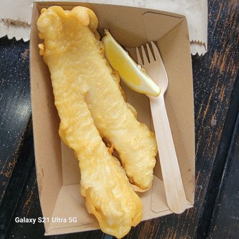Erik's Fish & Chips - An order of Blue Cod. WIMPY PORTION FOR THE MONEY! - Fish & Chips Near Me - Queenstown, OTA Erik's Fish & Chips - An order of Blue Cod. WIMPY PORTION FOR THE MONEY! - Fish & Chips Near Me - Queenstown, OTA