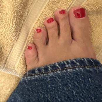 Sun Nail & Foot Spa - This is how they do a gel pedicure, so bad never going there again they don't know how to paint the nails in a professional way, gel lifted - Massage Near Me - Waterbury, Connecticut Sun Nail & Foot Spa - This is how they do a gel pedicure, so bad never going there again they don't know how to paint the nails in a professional way, gel lifted - Massage Near Me - Waterbury, Connecticut