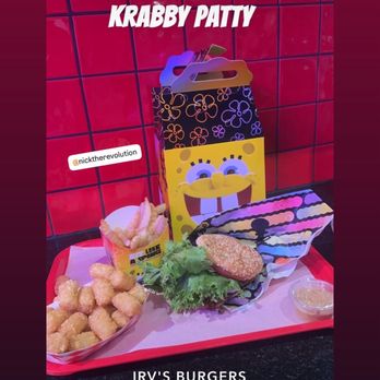 Irv's Burgers - Krabby patty meal - Burgers Near Me - Torrance, California