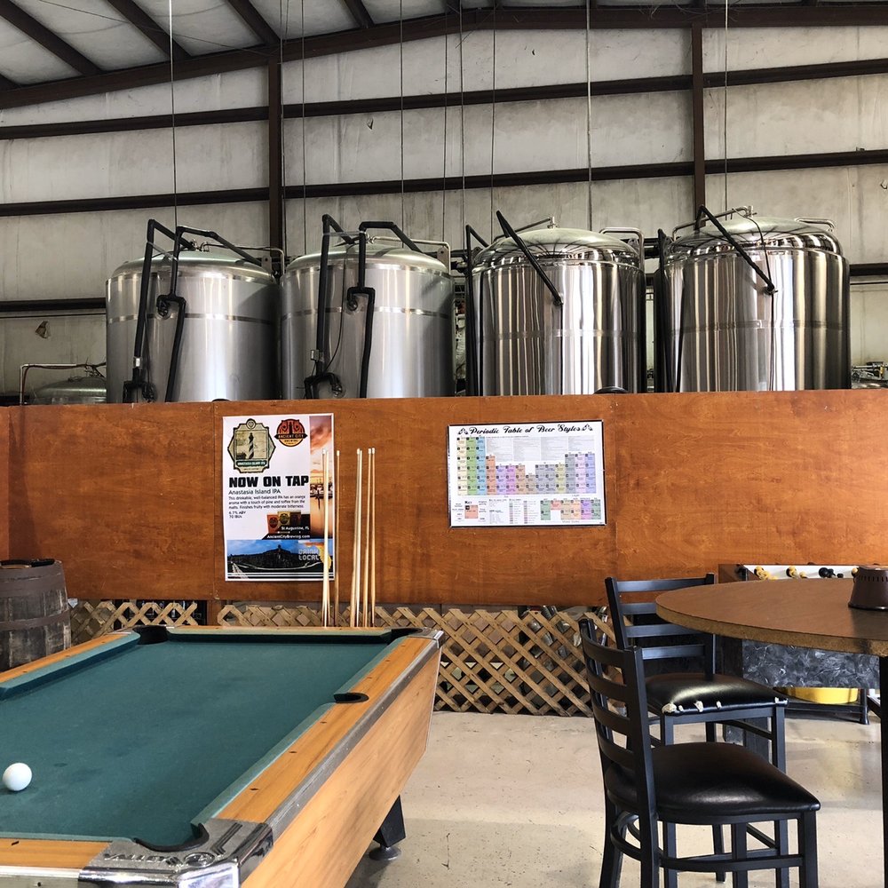 Ancient City Brewing - Play pool while beer is made! - Breweries Near Me - St. Augustine, Florida