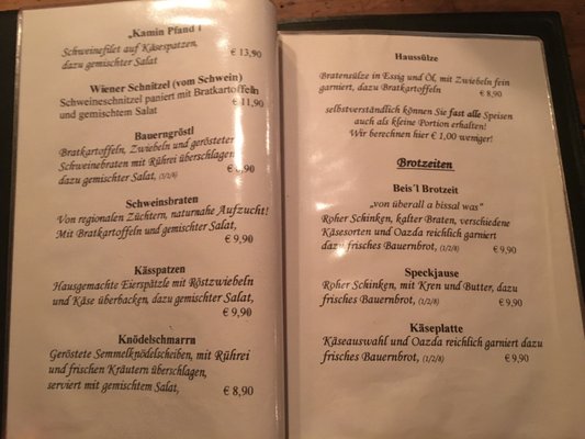 Menu photo 1 Gaststätte Kamin-Beisl Inzell, BY