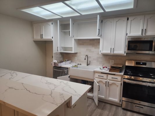 Kitchen Remodeling - Create the heart of your home with a kitchen remodel that blends beauty, functionality, and lasting quality. From contemporary upgrades to complete transformations, we specialize in designing and building kitchens that suit your style and meet your everyday needs. Our team expertly manages every aspect—custom cabinetry, countertops, lighting, flooring, and appliance installation—so you can enjoy a seamless renovation experience. Whether you’re dreaming of a chef’s kitchen or a cozy family gathering space, we bring your vision to life with exceptional craftsmanship and attention to detail. Kitchen Remodeling - Create the heart of your home with a kitchen remodel that blends beauty, functionality, and lasting quality. From contemporary upgrades to complete transformations, we specialize in designing and building kitchens that suit your style and meet your everyday needs. Our team expertly manages every aspect—custom cabinetry, countertops, lighting, flooring, and appliance installation—so you can enjoy a seamless renovation experience. Whether you’re dreaming of a chef’s kitchen or a cozy family gathering space, we bring your vision to life with exceptional craftsmanship and attention to detail.