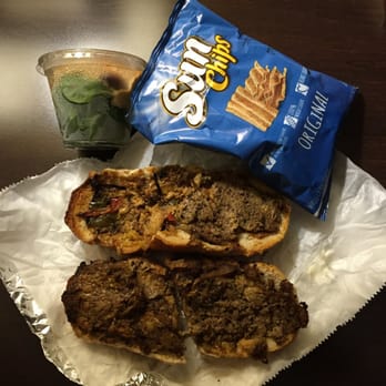 Melt Revival - Veggie Cheese Steak with Hummos and Chips. Tasted great cold. - Breakfast & Brunch Near Me - Cincinnati, Ohio Melt Revival - Veggie Cheese Steak with Hummos and Chips. Tasted great cold. - Breakfast & Brunch Near Me - Cincinnati, Ohio