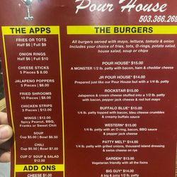 Pour House - Menu