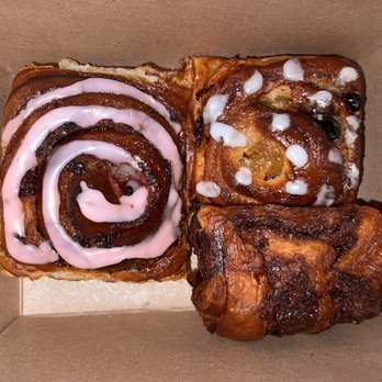 Bakey - Box to go with raspberry, apple, and chocolate babka - Bakeries Near Me - Boston, Massachusetts