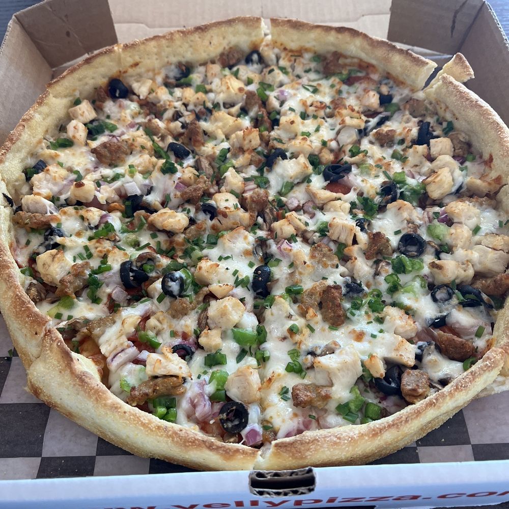 Velly Pizza - 11-Chicago's Fav Medium (deep dish) - Pizza Near Me - Chico, California Velly Pizza - 11-Chicago's Fav Medium (deep dish) - Pizza Near Me - Chico, California