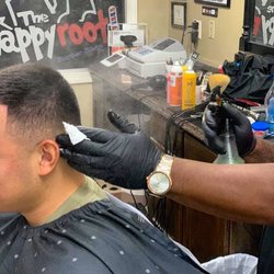 The Nappy Root Barber Shop - Finishing touches.