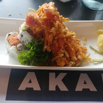 Akai Sushi - Volcano roll. Heaping serving of tuna and tempura bits on top. Sooo yummmeeeehhh!!! - Japanese Near Me - Toronto, Ontario Akai Sushi - Volcano roll. Heaping serving of tuna and tempura bits on top. Sooo yummmeeeehhh!!! - Japanese Near Me - Toronto, Ontario
