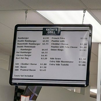 Kathy's Grill - Their homemade burgers are good. - Burgers Near Me - Scarborough, Ontario