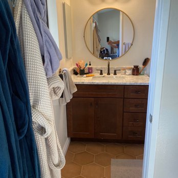 Custom Flooring Designed By Arael - Updated Master Bathroom Vanity - Flooring Near Me Custom Flooring Designed By Arael - Updated Master Bathroom Vanity - Flooring Near Me