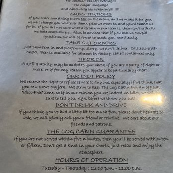 Jimmy Joy's Log Cabin Inn - American Near Me - Hancock, Maryland Jimmy Joy's Log Cabin Inn - American Near Me - Hancock, Maryland
