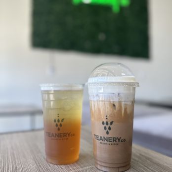 Teanery - two cups of iced tea on a table - Bubble Tea Near Me - Los Angeles, California Teanery - two cups of iced tea on a table - Bubble Tea Near Me - Los Angeles, California