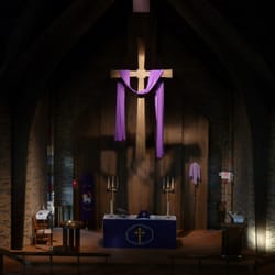 Lutheran Church of the Good Shepherd - Lutheran Church of the Good Shepherd. Sanctuary during Lent, before Worship begins.