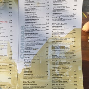 Estancia Santa Cruz - The menu - Tex-Mex Near Me - Vienna, 9