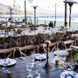 Celebrations! Party Rentals - beautiful farm tables and cross back chairs
