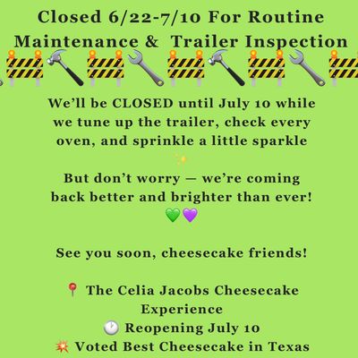 The Celia Jacobs Cheesecake Experience by null