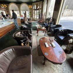 Beverley Cigar Store - Smoking area with panoramic street views.