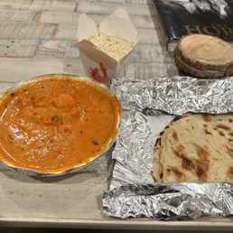Paneer Tikka Masala, Naan and rice( I forgot which one this is but it's so flavorful). Paneer Tikka Masala, Naan and rice( I forgot which one this is but it's so flavorful).