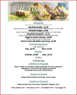 Menu photo 2 Off Main Deli And Bakery Billings, MT Menu photo 2 Off Main Deli And Bakery Billings, MT
