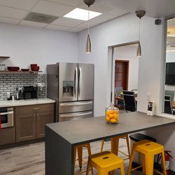 Suites Success - Modern kitchen with complimentary water and coffee