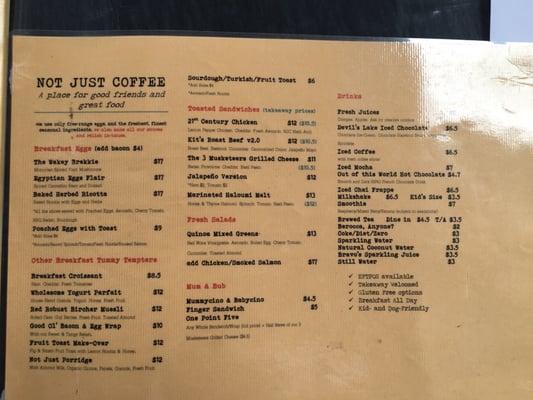 Menu photo 4 Not Just Coffee Paddington, NSW Menu photo 4 Not Just Coffee Paddington, NSW