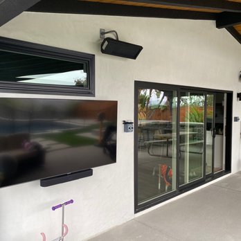 AMV Connect - TV slim mount, 65" Samsung and Sonos Sound Bar all hung, connected and running - Security Systems Near Me - San Diego, California AMV Connect - TV slim mount, 65" Samsung and Sonos Sound Bar all hung, connected and running - Security Systems Near Me - San Diego, California