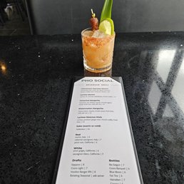 Alcoholic drink menu & Tamarind Margarita