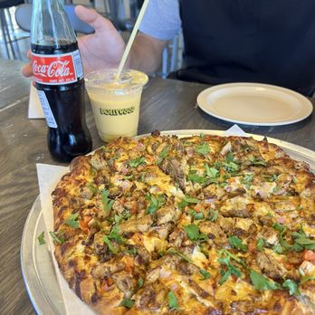 Bollywood Pizza - Butter Chicken and Mango Lassi - Pizza Near Me - Sacramento, California