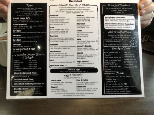 Menu photo 4 2 South Brunch House Clarkston, MI