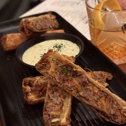 Short rib egg rolls 8/10 because of the sauce Short rib egg rolls 8/10 because of the sauce