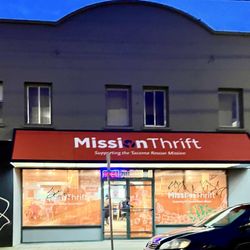 Mission Thrift - The exterior is tagged but don't let the graffiti