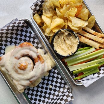 Four Silos Brewery Coffee And Beer House - Cinnamon roll and happy hummus bowl - Coffee & Tea Near Me - Gilbert, Arizona Four Silos Brewery Coffee And Beer House - Cinnamon roll and happy hummus bowl - Coffee & Tea Near Me - Gilbert, Arizona