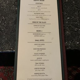 Happy hour menu Happy hour menu