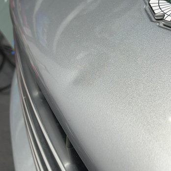 Precision Dents/ Paintless dent repair - Dent at the edge of the hood - Body Shops Near Me Precision Dents/ Paintless dent repair - Dent at the edge of the hood - Body Shops Near Me