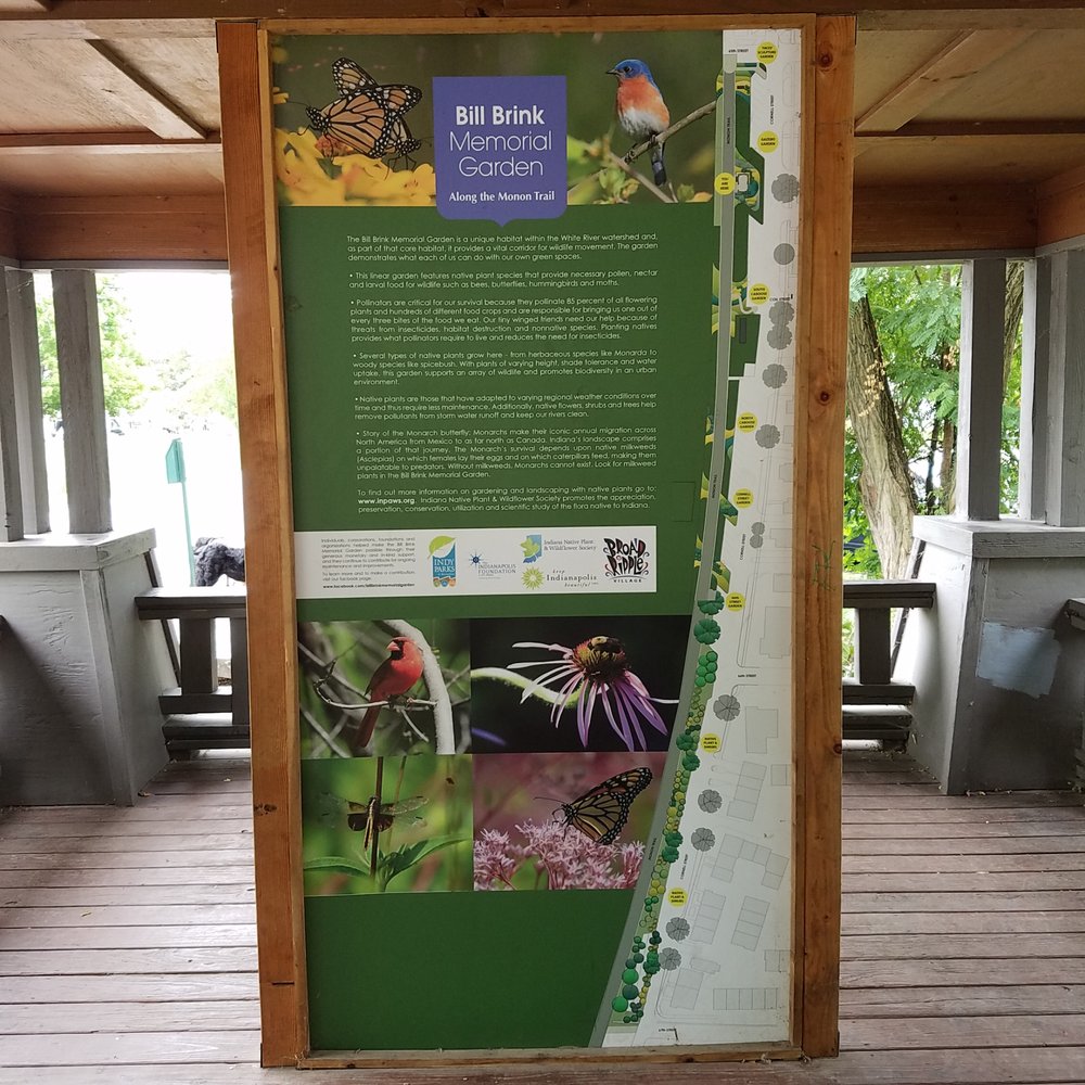 Bill Brink Memorial Garden - panel about the garden - Parks Near Me - Indianapolis, Indiana