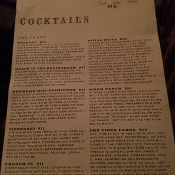 The Alembic - The Canon Cocktails, aka twists on classics (04.12.14) - New American Near Me - San Francisco, California The Alembic - The Canon Cocktails, aka twists on classics (04.12.14) - New American Near Me - San Francisco, California