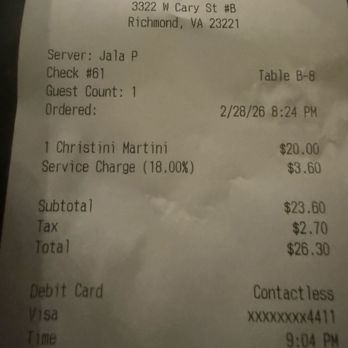 Mink Cocktail Lounge - If it says $20 just know you'll need to pay $30 plus another 20% to tip. So $20 is really $30 in this place. - Lounges Near Me - Richmond, Virginia Mink Cocktail Lounge - If it says $20 just know you'll need to pay $30 plus another 20% to tip. So $20 is really $30 in this place. - Lounges Near Me - Richmond, Virginia