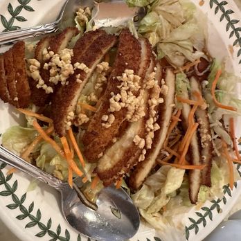Sweet Mango - Chinese chicken Salad with breaded chicken. - Burmese Near Me - San Jose, California Sweet Mango - Chinese chicken Salad with breaded chicken. - Burmese Near Me - San Jose, California