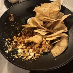 Eight Settlers Distillery - Cool Ranch elote dip. Almost gone. We couldn't wait