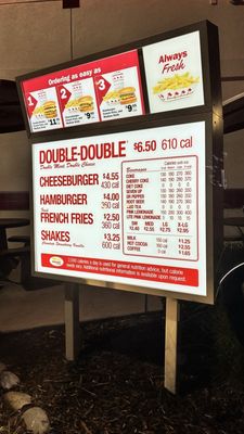 Menu photo 1 In-N-Out Burger Pleasanton, CA