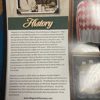 Wagner's Pharmacy - History in March 2024 - Breakfast & Brunch Near Me - Louisville, Kentucky Wagner's Pharmacy - History in March 2024 - Breakfast & Brunch Near Me - Louisville, Kentucky