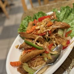 Thai Table Time - Deep fried fish with Ginger