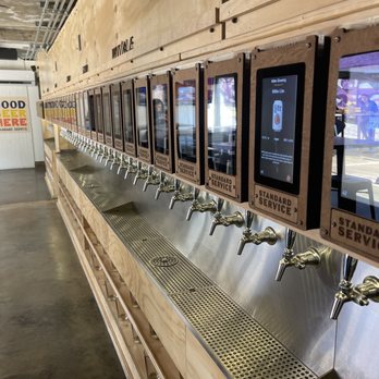 Standard Service - a row of beer taps in a store - New American Near Me - Gainesville, Georgia