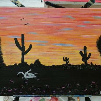 Paint & Sip Studio Temecula - Had a lot fun painting this beautiful desert scenery - Paint & Sip Near Me - Temecula, California Paint & Sip Studio Temecula - Had a lot fun painting this beautiful desert scenery - Paint & Sip Near Me - Temecula, California