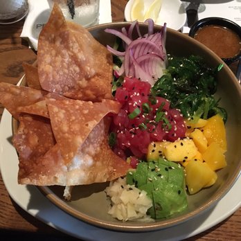 P.F. Chang's - Poke Bowl - more avocado behind the chips! - Asian Fusion Near Me - Rancho Mirage, California P.F. Chang's - Poke Bowl - more avocado behind the chips! - Asian Fusion Near Me - Rancho Mirage, California