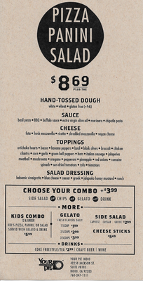 Menu photo 8 Your Pie Pizza Indio, CA Menu photo 8 Your Pie Pizza Indio, CA