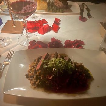 Bouchon - Pepper Crusted Venison Loin - French Near Me - Santa Barbara, California Bouchon - Pepper Crusted Venison Loin - French Near Me - Santa Barbara, California